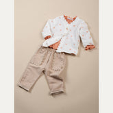 Cardigan bimba volant - PRINT LUCKY LEAVES  280 -  | Bamboom