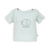 T-shirt a maniche corte con stampa - BLU BLUSH 125 -  | Bamboom
