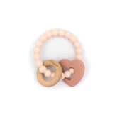 Massaggiagengive legno & silicone cuore - Rosa - ROSA 04 -  | Bamboom